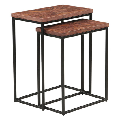 Astoria 20" Nesting Side Tables in Sunburst Brownstone