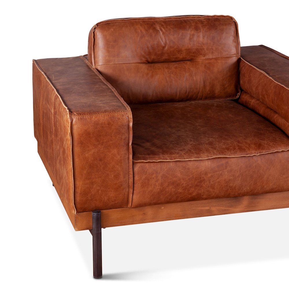 Chiavari Armchair in Vintage Cognac Leather