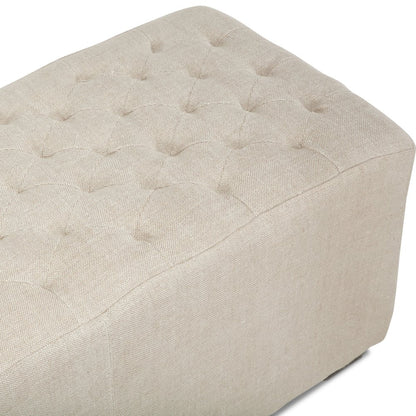 Arabella 59" Bench in Beige Linen