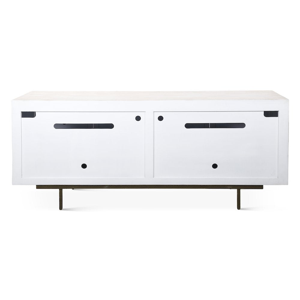 Alexandria 72" Sideboard with Bone, Horn, Wood Inlay on Metal Base