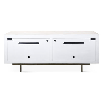 Alexandria 72" Sideboard with Bone, Horn, Wood Inlay on Metal Base