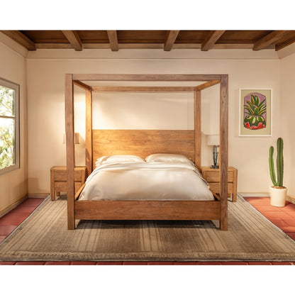 Mesa Canopy Queen Bed in Brushed Acacia