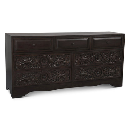 Haveli 71" Dresser with Plinth Base in Vintage Brown