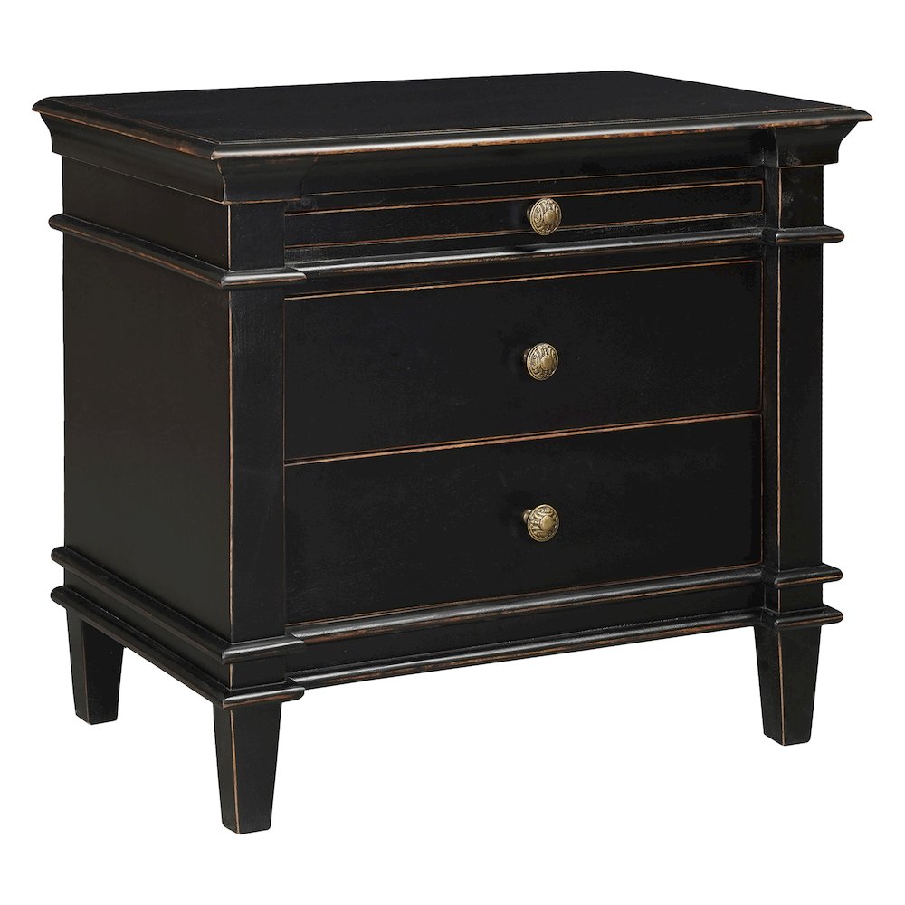 Trento 30" Nightstand in Distressed Black