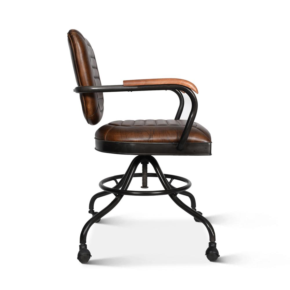 Brisbane Oden Desk Chair in Antique Whiskey Leather