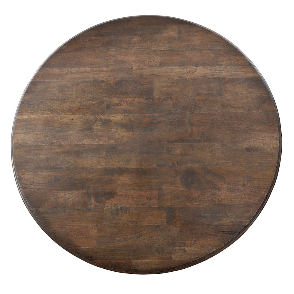 Toulon 72" Round Dining Table in Weathered Mango