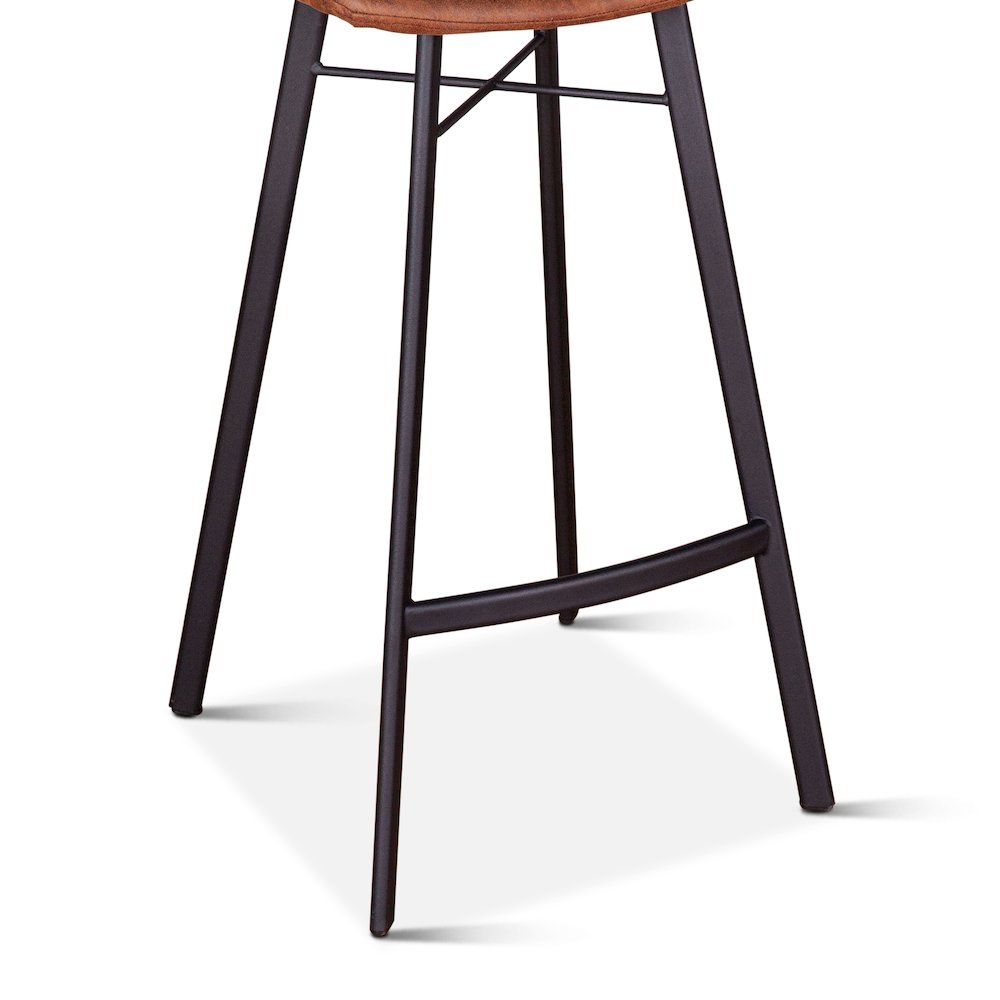 Hudson Bar Chair in Trapper Brown Microfiber