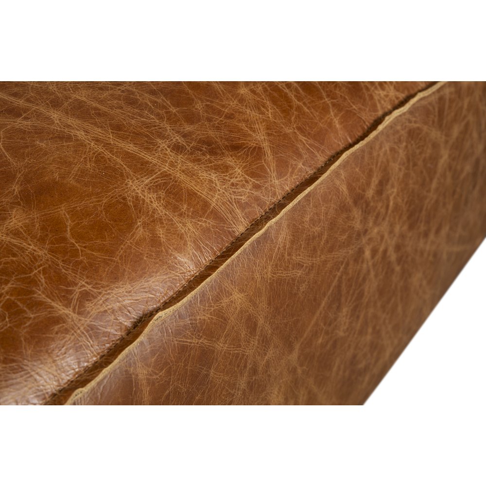 Chiavari Loft 112" Sectional Sofa in Cocoa Brown Leather