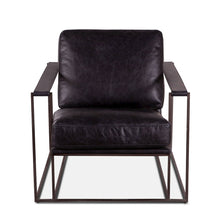 Portlando Armchair in Black Leather