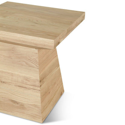 Incus 24" Side Table in Natural Oak