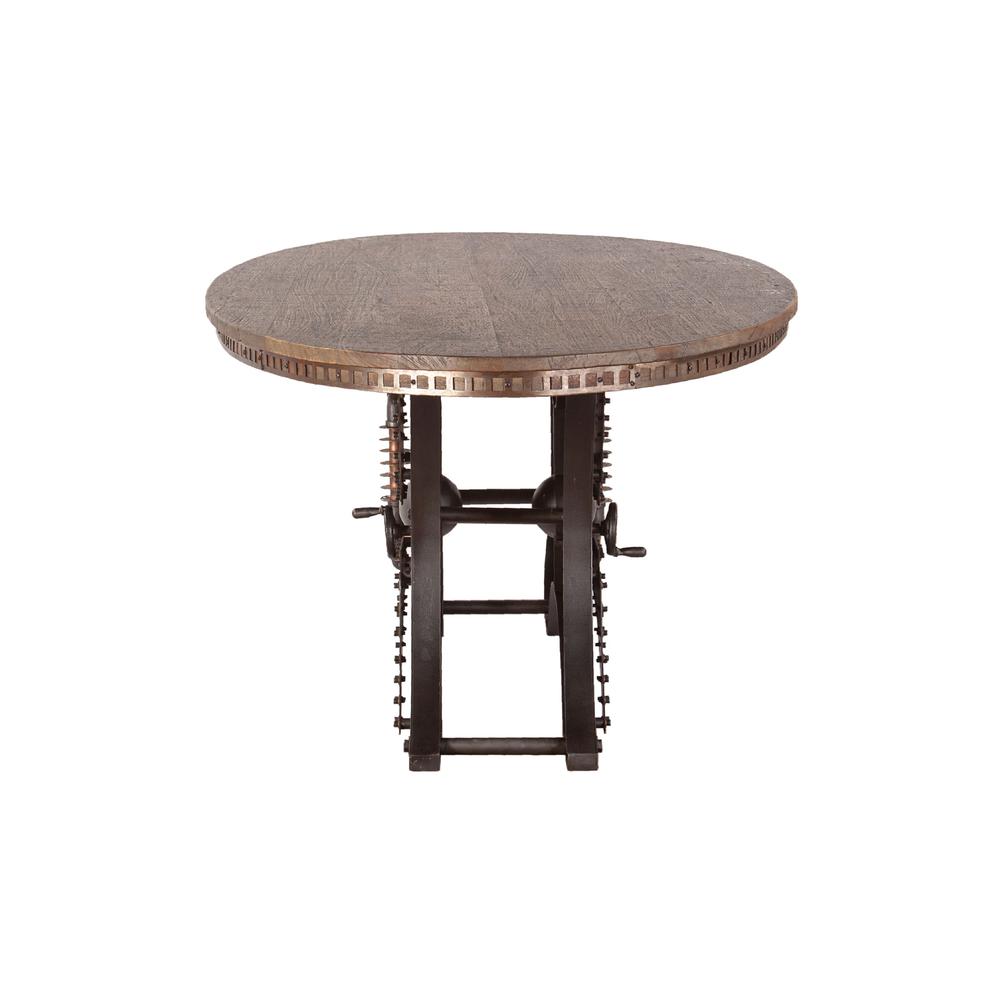 Sterling Industrial Adjusting Barstool in Natural Cowhide
