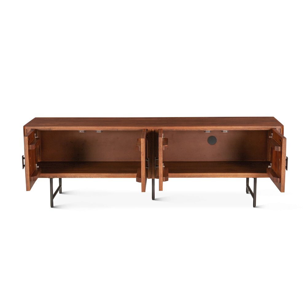 Halden 67" Plasma Cabinet Pecan Brown