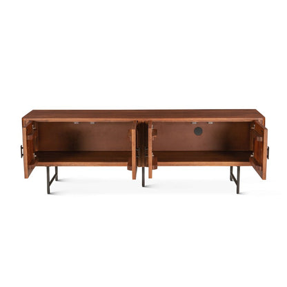 Halden 67" Plasma Cabinet Pecan Brown