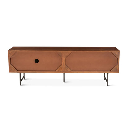 Halden 67" Plasma Cabinet Pecan Brown