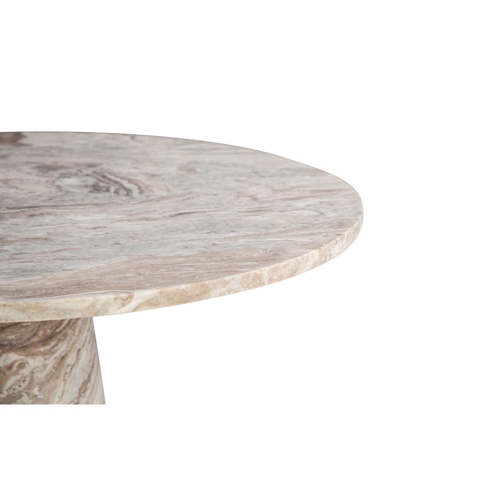 Giza 48" Round Dining Table in Brown Toronto Marble