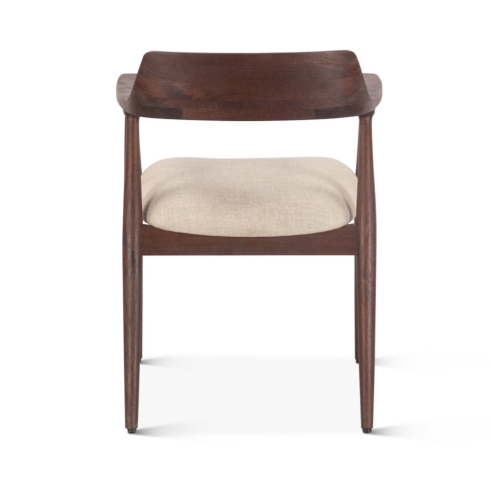 Oxford Upholstered Dining Chair with Walnut Finish