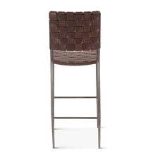 Lund 17in Buffalo Leather and Iron Bar Chair Brown