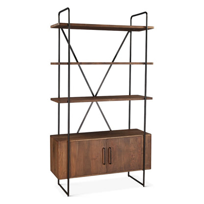 Halden Tall Bookshelf in Pecan Brown
