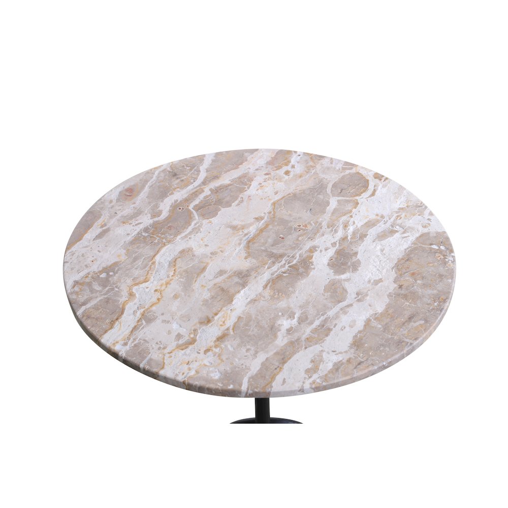 Glacier 18" Accent Table with Capri Beige Marble
