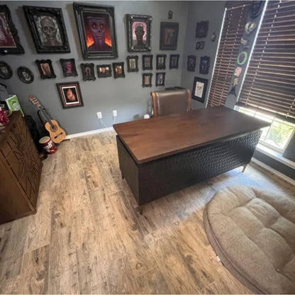 Vallarta Office Desk in Mango Wood with Two Tone Finish