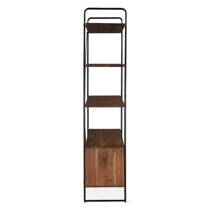 Halden Tall Bookshelf in Pecan Brown