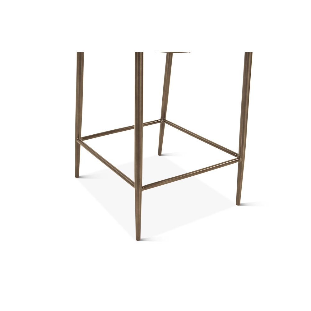 Lund 17" Counter Chair in Tobacco Buffalo Leather with Iron