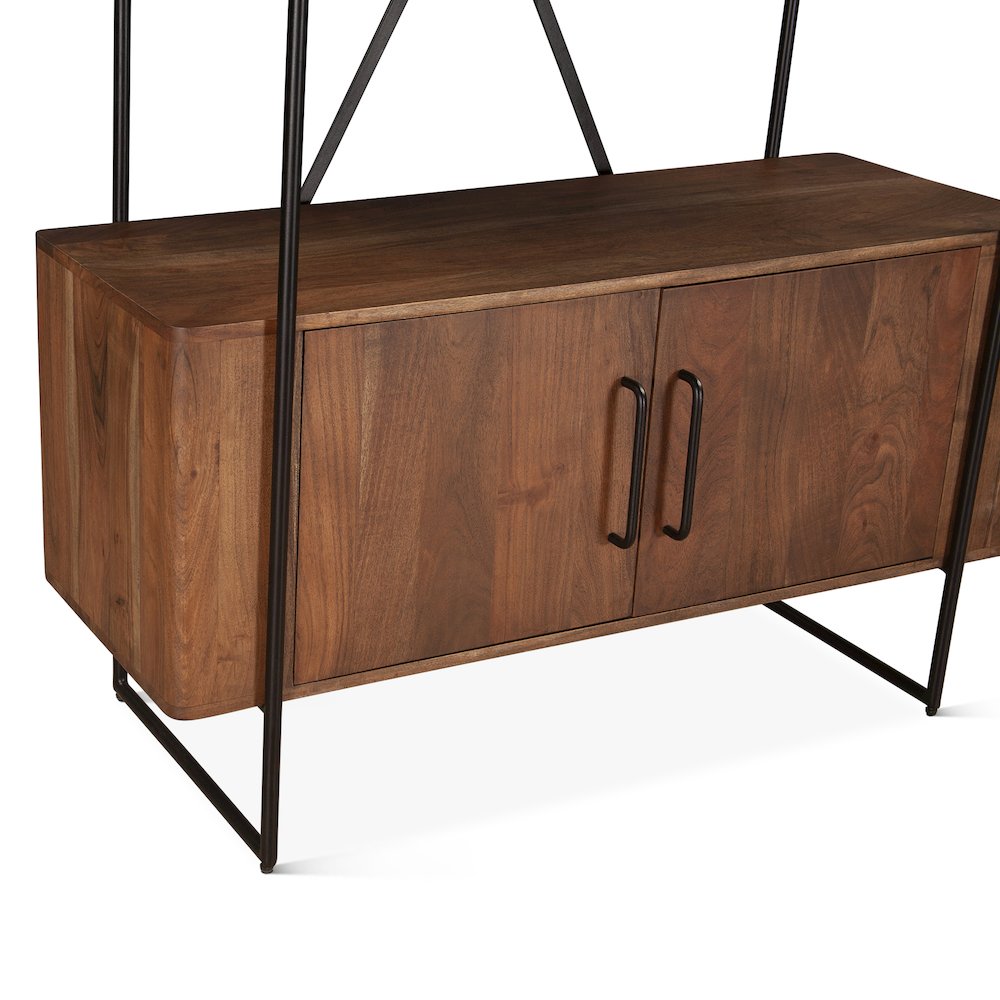 Halden Tall Bookshelf in Pecan Brown