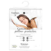 StainGuard Cotton Terry Pillow Protector Queen, White