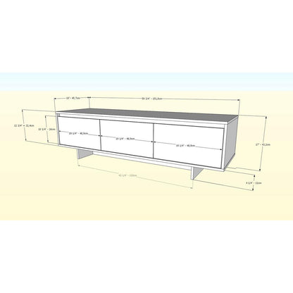 60-Inch Tv Stand With Storage, Natural Maple