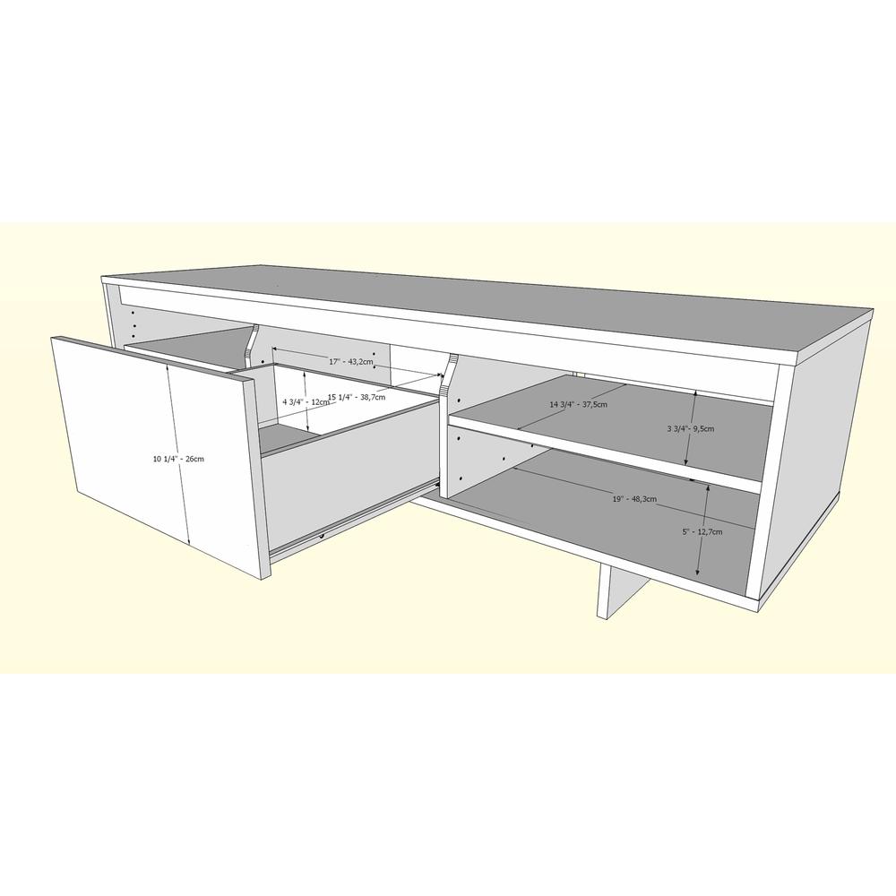 60-Inch Tv Stand With Storage, Natural Maple
