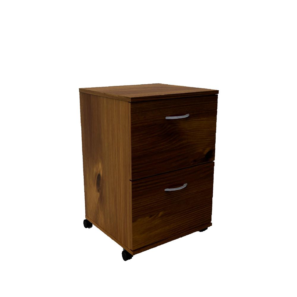 2-Drawer Essentials Rolling Filing Cabinet, Truffle
