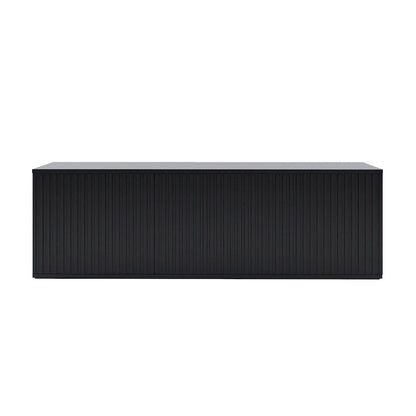Trelisse Black 60 inch TV Stand with 3 doors