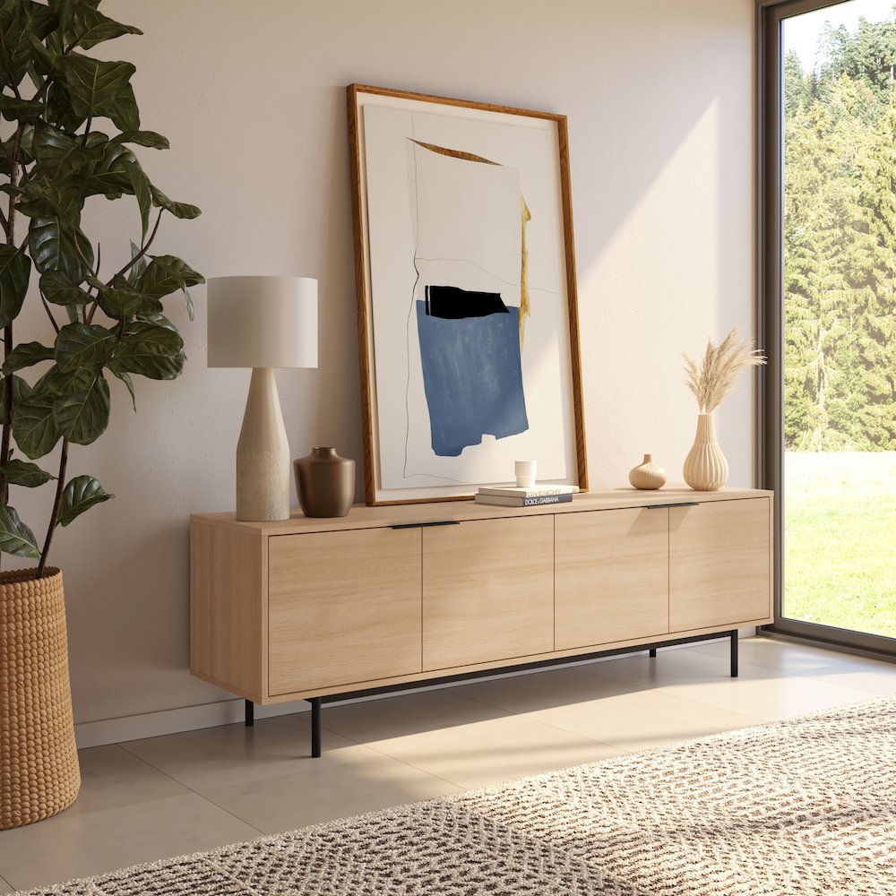 Hamilton 70” TV Stand with 4 Storage Cabinets
