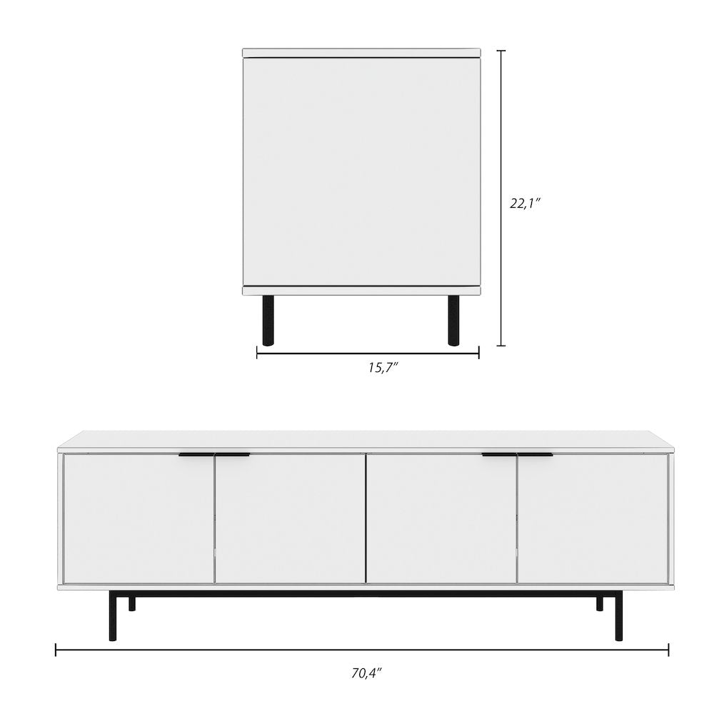 Hamilton 70” TV Stand with 4 Storage Cabinets