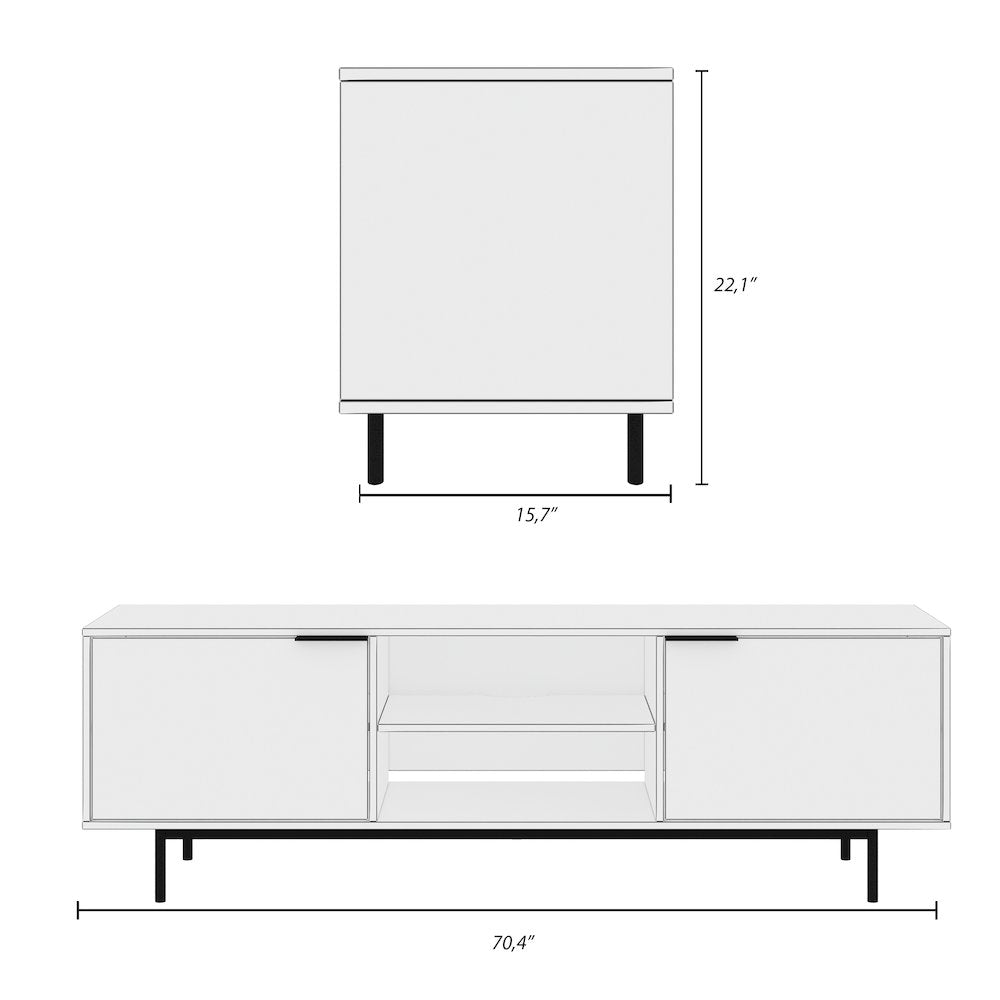 Hamilton 70” TV Stand with 2 Storage Cabinets