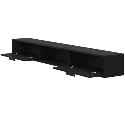 Slim 72” Wall-mounted TV Stand with 2 Storage Cabinets