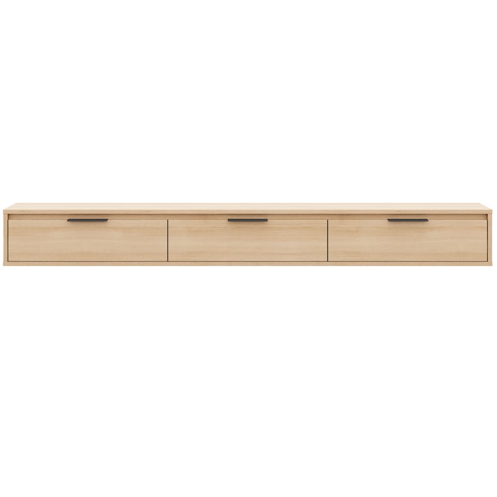 Slim 72” Wall-mounted 3-Door TV Stand with 3 Storage Cabinets