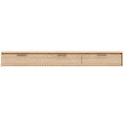 Slim 72” Wall-mounted 3-Door TV Stand with 3 Storage Cabinets