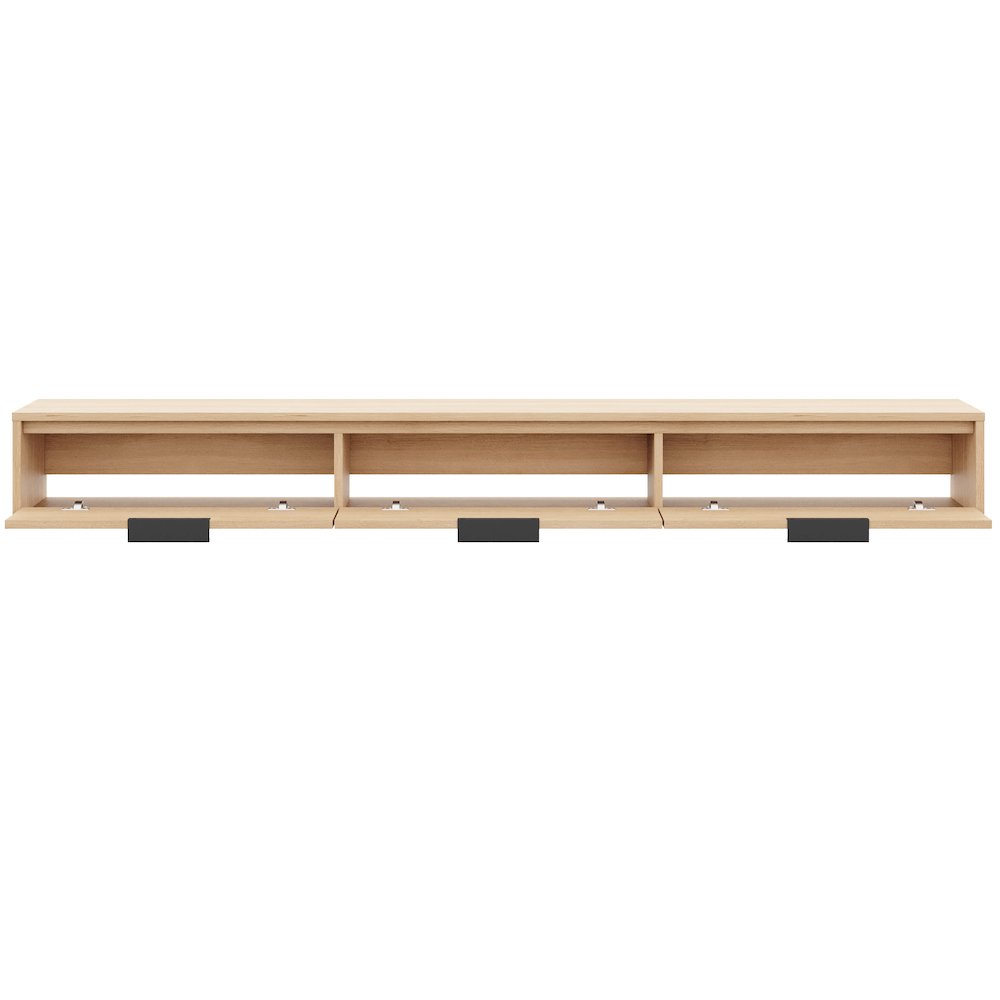 Slim 72” Wall-mounted 3-Door TV Stand with 3 Storage Cabinets