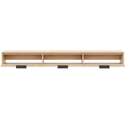Slim 72” Wall-mounted 3-Door TV Stand with 3 Storage Cabinets