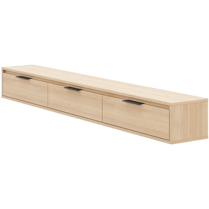 Slim 72” Wall-mounted 3-Door TV Stand with 3 Storage Cabinets