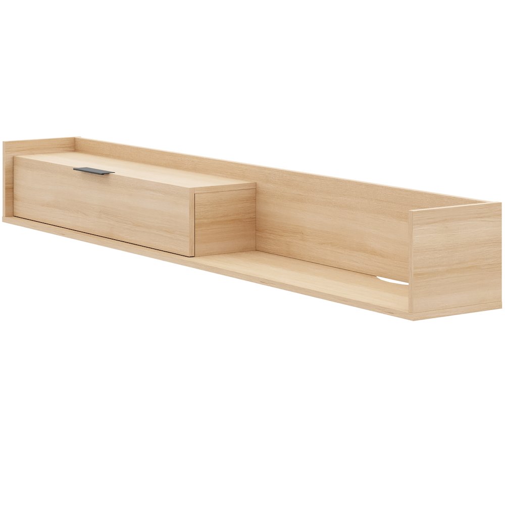 Slim 72” Wall-mounted TV Stand with Storage Cabinet