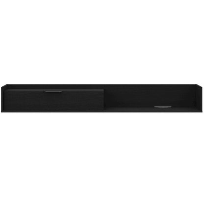 Slim 72” Wall-mounted TV Stand with Storage Cabinet