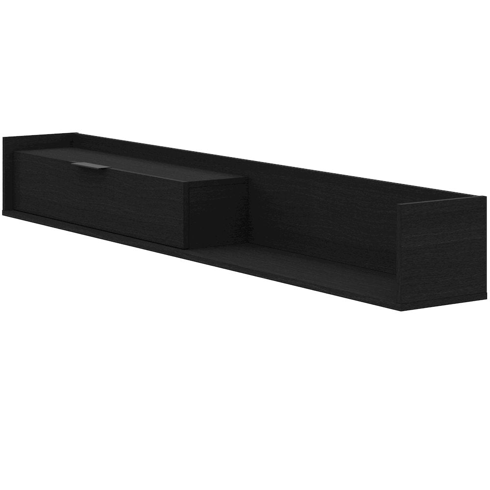 Slim 72” Wall-mounted TV Stand with Storage Cabinet