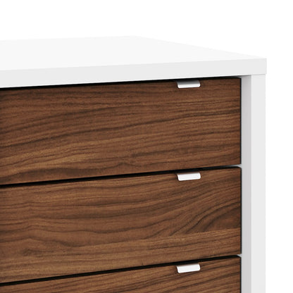 Multi-Purpose Storage Office Storage And Filling Cabinet, White & Walnut