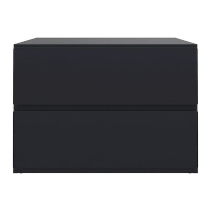 Nightstand With 1-Drawer And Folding Door In Black