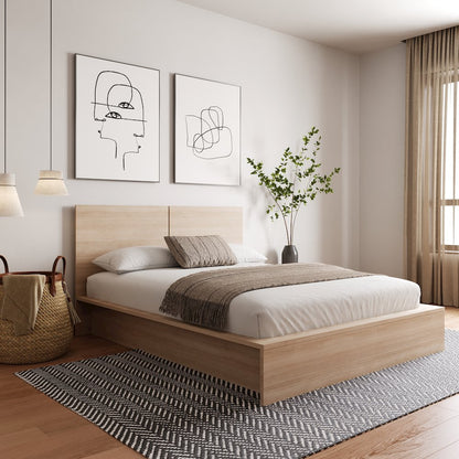 James Headboard In Natural Blonde Oak