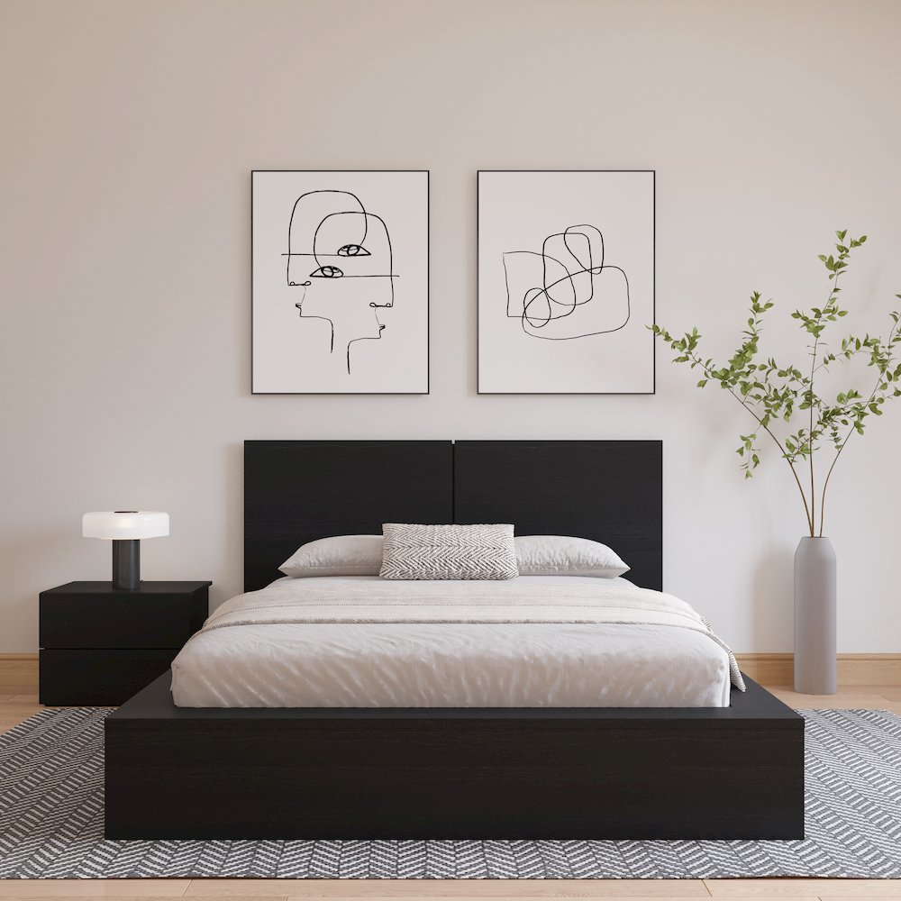 James Headboard In Black Karsima