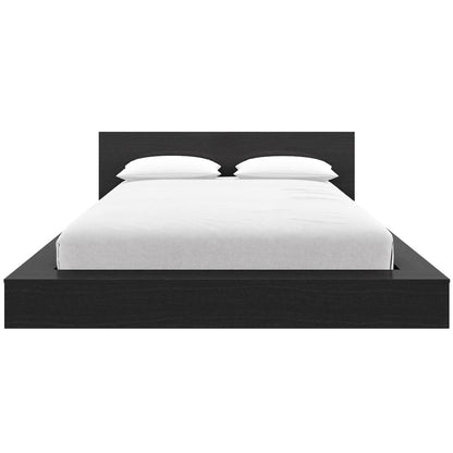 Kanso Low Platform Bed Set in Black Karsima