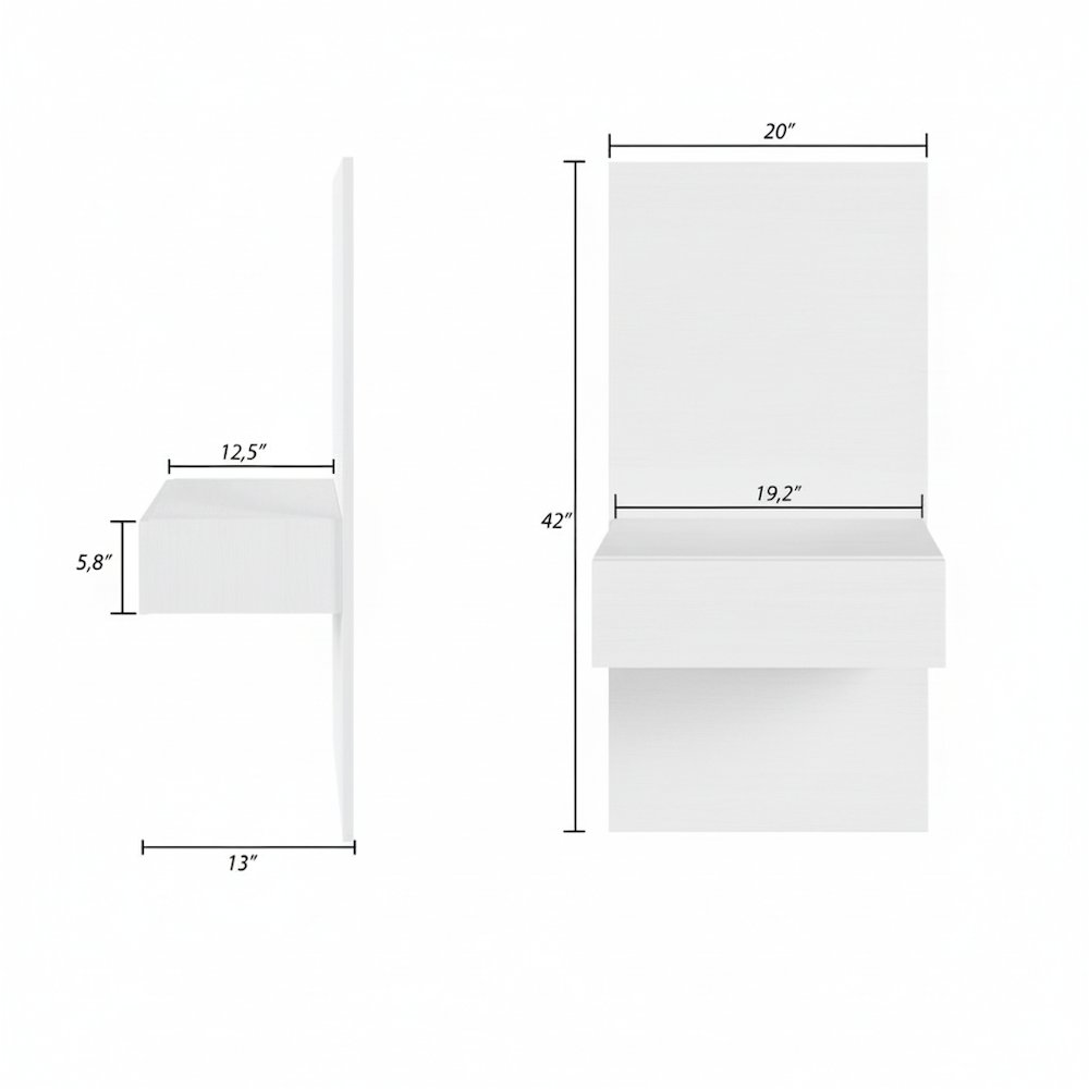 Milano Floating Nightstand Extension Panel Set of 2